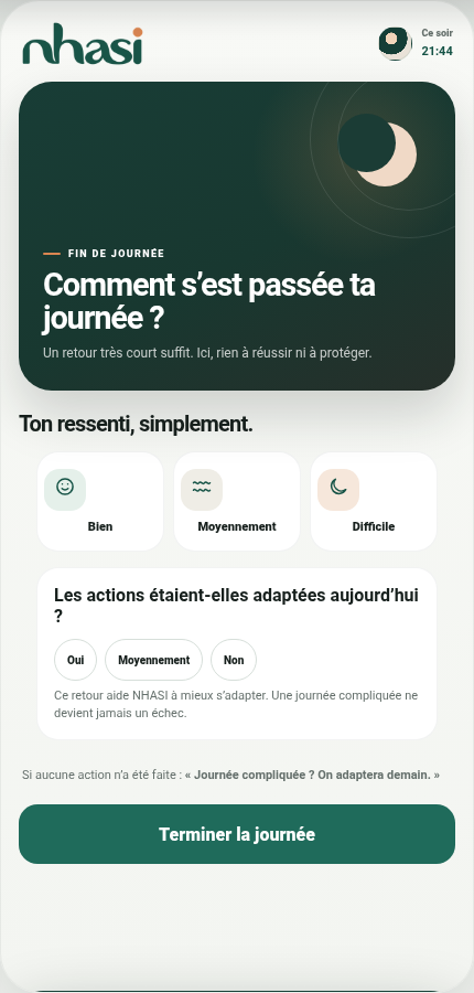 Feedback du soir NHASI